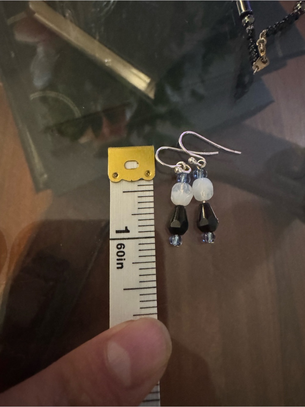 Black drop earrings